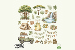 Safari Animals Clipart, Cute Watercolor Jungle Animals PNG Product Image 7