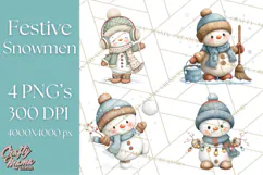 Christmas Snowman Clipart PNG Winter Holiday Characters Pnga Product Image 1