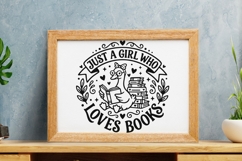 Just A Girl Who Loves Books Svg, Book Lover Svg, goose Svg. Product Image 8