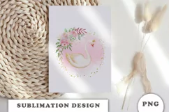 Princess Swan Floral PNG Product Image 7
