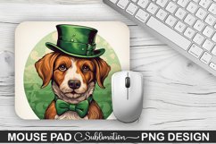 St. Patrick&#039;s Day DOG Sublimation Mouse Pad Design Product Image 1