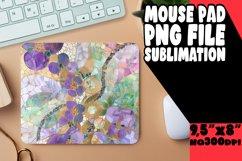 Glittery Flower Pattern Mouse Pad Design PNG Product Image 1