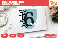 Rustic Rosebay Boho Floral Monogram Product Image 1