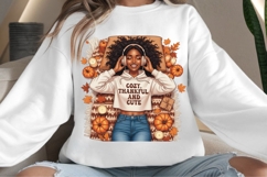 Autumn woman melanin png design for T-shirts Product Image 5