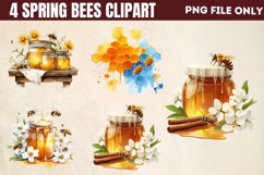 Spring Bees Clipart PNG Product Image 1