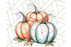Fall Pumpkin Clipart PNG, Autumn Pumpkins, Jewel Tones Png Product Image 3