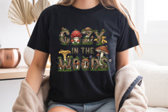 Cozy In The Woods PNG, Whimsical Mushroom Forest Sublimation Product Image 7