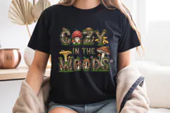 Cozy In The Woods PNG, Whimsical Mushroom Forest Sublimation Product Image 7