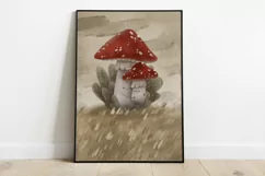 FLY AMANITA MUSHROOM Amanita muscaria, fly agaric hand paint Product Image 7