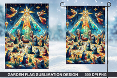 Garden Flag Sublimation| Christmas Garden Flag PNG Design Product Image 1