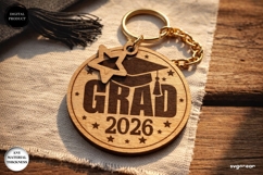 Graduation 2026 Keychain SVG Bundle | Keyring | Glowforge Product Image 7