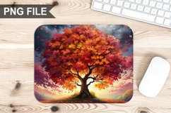 Autumn Tree Sublimation Mouse Pad PNG Design Product Image 1