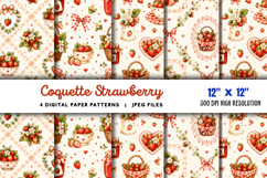 Coquette Strawberry Daisy Pattern JPG Product Image 1