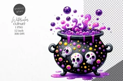 Halloween clipart, Cauldron clipart, Autumn clipart Product Image 1