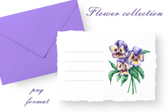 Blooming flowers watercolor clipart. Wildflowers Product Image 7