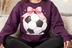 Pink Coquette Soccer PNG: Game Day Bow Shirt Design Product Image 10