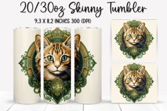 St. Patrick&#039;s Day Cat - Tumbler Sublimation Design Product Image 1