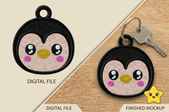 Cute Penguin Keychain Embroidery Design Product Image 1