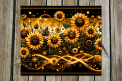 Magic sunflowers | straight skinny tumbler sublimation PL2 Product Image 3