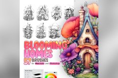 57 Procreate Blooming Fairy Homes Stamp Brushes Product Image 1