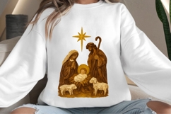 Oil painted Christmas Nativity png design for T-shirts Product Image 4