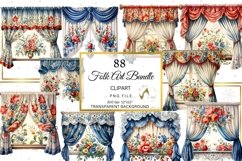 Floral Folk Art Clipart Bundle, Floral Clipart Bundle Product Image 7