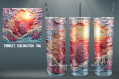 3D Seashell Beach Tumbler | 3D Tumbler Wrap Product Image 7