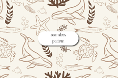 Sea Digital Paper-Underwater Ocean - Shell Digital Paper Product Image 1