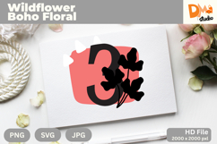 Wildflower Boho Floral Monogram Product Image 1
