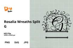 Rosalia Wreaths Split Monogram Product Image 1