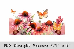 Fall Flowers tumbler sublimation glass can, 16oz glass can Product Image 2