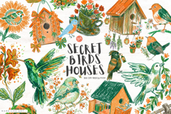 Secret Birds Houses Clipart Product Image 1