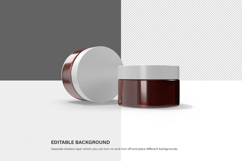 Amber Glass Jars - PSD Mockup Product Image 6