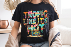 Tropic Like It's Hot PNG, Retro Summer Boombox Sublimation Product Image 7