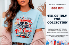 Fireworks Freedom Chaos PNG | Sublimation DTF Product Image 7