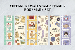Vintage Kawaii Stamp Frames Bookmark Set,Pastel Retro Postage Product Image 7