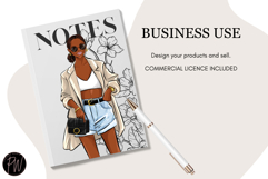 Fashion girls 58 Hand Drawn Fashion Illustration Clipart png Product Image 7