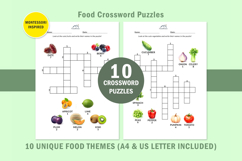 PreSchool 10 Food Crossword Activity Pages for Kids Product Image 7