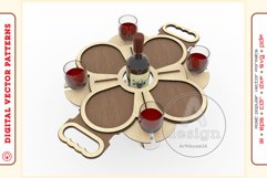 Wine Serving Tray - laser cutting file - Glowforge ready SVG Product Image 7