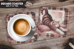 Cute Animals Square Coaster PNG Bundle, Digital Coaster Set Product Image 6