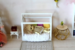 Miniature frame bed digital file 1:12 scale dollhouse canopy Product Image 3