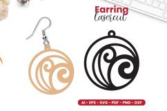 Earring Lasercut SVG - Lasercut Template Product Image 8