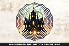 Halloween House Wind Spinner Sublimation Design Product Image 1