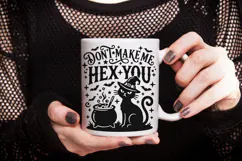 Don't Make Me Hex You Svg, Halloween Witch Svg, Cat Svg. Product Image 8