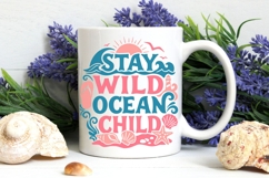 Stay Wild Ocean Child Svg, Retro Summer Svg, Beach Life Svg. Product Image 8