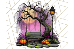Enchanted Graveyard Halloween PNG Clipart Product Image 3