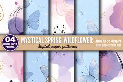 Mystical spring wildflower Patterns Digital Paper Background Product Image 8