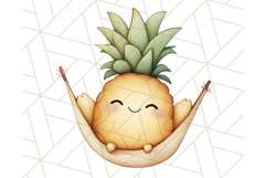 Cute Pineapple Character Clipart, Summer Tropical Fruit PNG Product Image 3