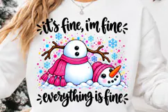 Meltdown Snowman Christmas Sublimation, Funny Christmas PNG Product Image 3