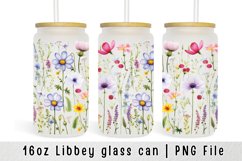 Glass Can Wraps Sublimation, Wildflowers Libbey Can Glass Product Image 1